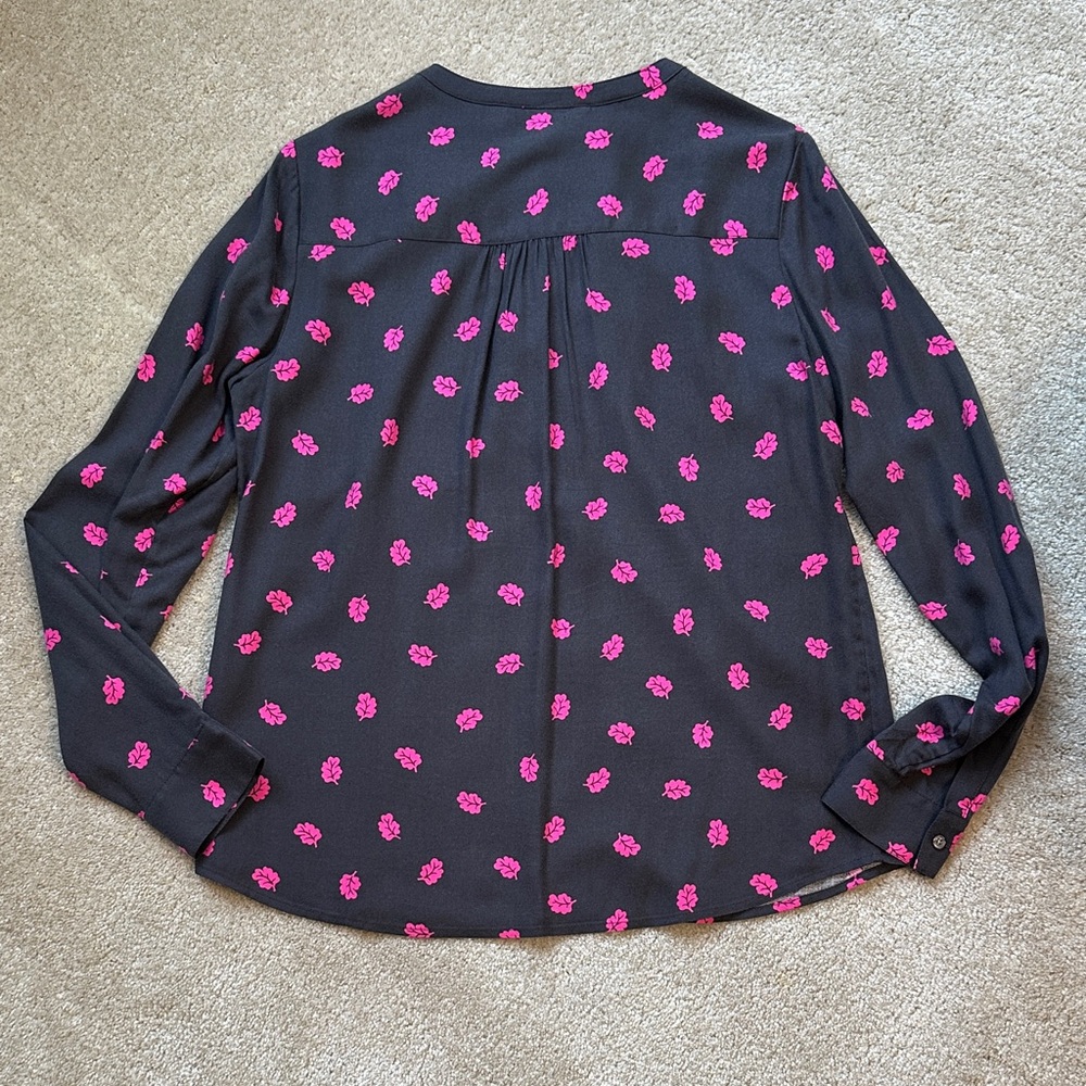 Boden Women's Black and Pink Floral Top - Picture 6 of 6